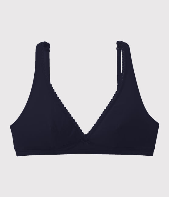 Soutien-gorge en coton stretch Femme bleu SMOKING