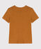 L'ICONIQUE, T-shirt voor dames in linnen bruin TOAST