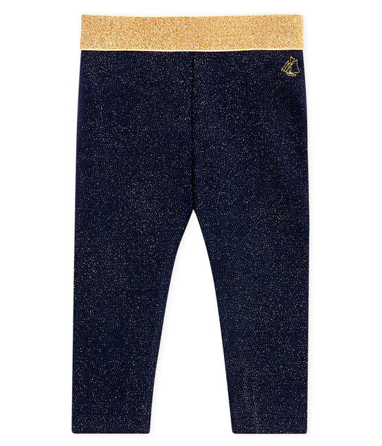 Legging met pailletten voor babymeisjes blauw SMOKING/geel DORE