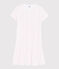 Roze katoenen nachthemd met stippen voor meisjes - dames wit MARSHMALLOW/roze GRETEL