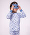 Katoenen verkleedpyjama van een draak voor kinderen blauw/blauw