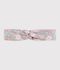 Bandeau enfant en popeline imprim&eacute; fleuri bleu/multicouleur