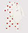 Ensemble 3 pièces cœurs rouges bébé en coton biologique blanc MARSHMALLOW/rouge TERKUIT