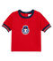 Tee-shirt manches courtes à motif bébé garçon rouge TERKUIT