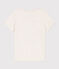 Katoenen T-shirt met korte mouwen voor meisjes beige MONTELIMAR CHINE