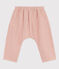 Pantalon en gaze de coton bébé rose SALINE
