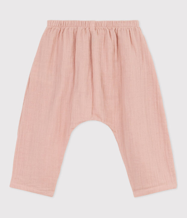 Babybroek van luchtig katoen roze