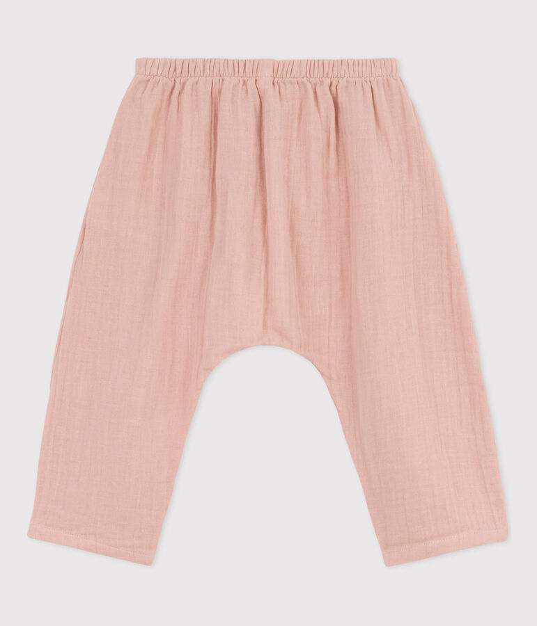 Babybroek van luchtig katoen roze SALINE