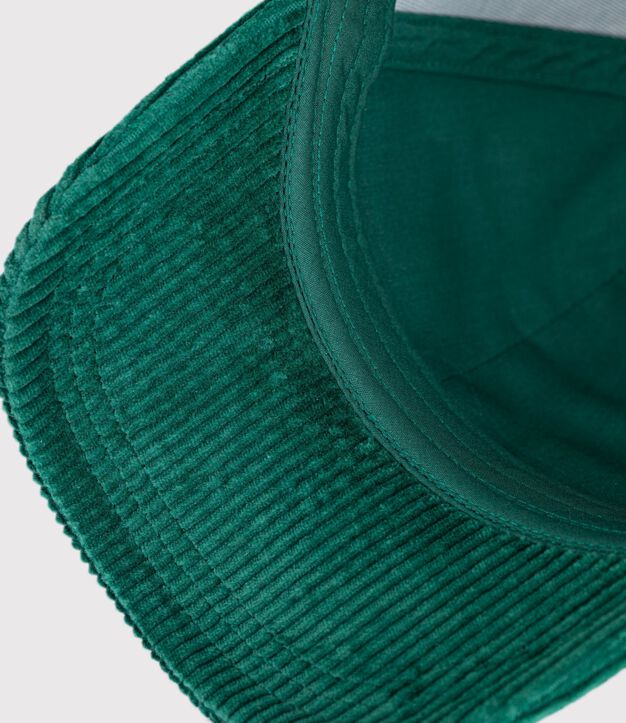 Kinderpet van effen fluweel groen