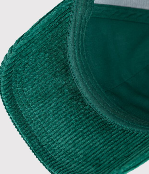 Kinderpet van effen fluweel groen