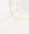 Tee-shirt b&eacute;b&eacute; en coton manches longues uni blanc