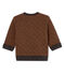 Sweatshirt babyjongen met pied-de-poule print. zwart CITY/bruin COCOA