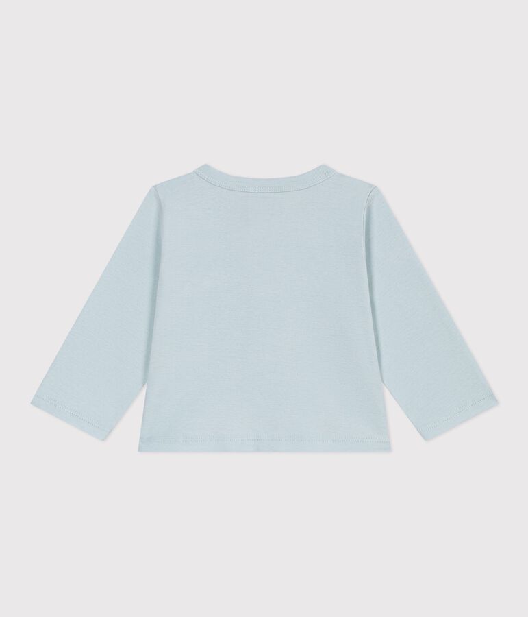 Effen katoenen babyvestje blauw