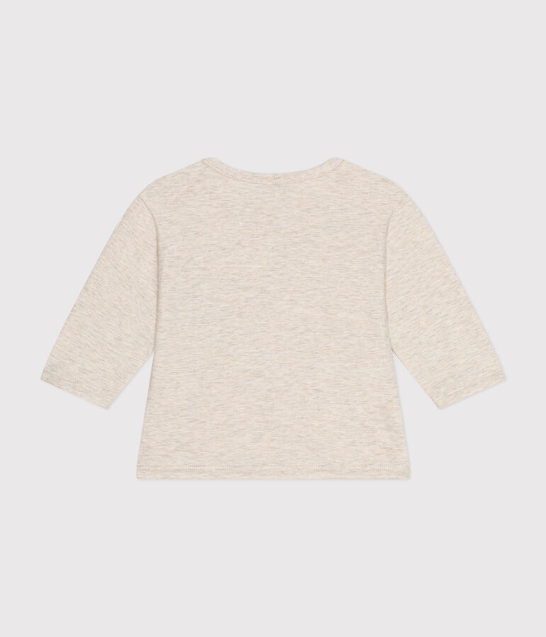 T-shirt met lange mouwen van dunne jersey voor baby's beige