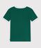 Dames-T-shirt van effen katoen met korte mouwen TREE