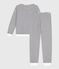 Pyjama femme en coton éponge à rayures bleu MILK/ SOIR