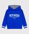 Katoenen hoodie voor kinderen blauw PERSE