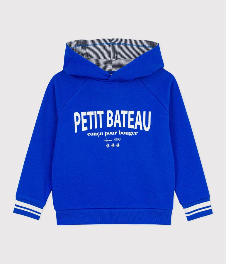 Katoenen hoodie voor kinderen blauw PERSE