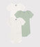 Set van 3 katoenen body's met korte mouwen voor baby's variante 1