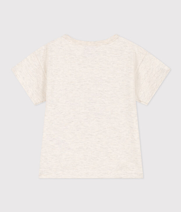 Tee-shirt manches courtes en jersey b&eacute;b&eacute; beige chin&eacute;