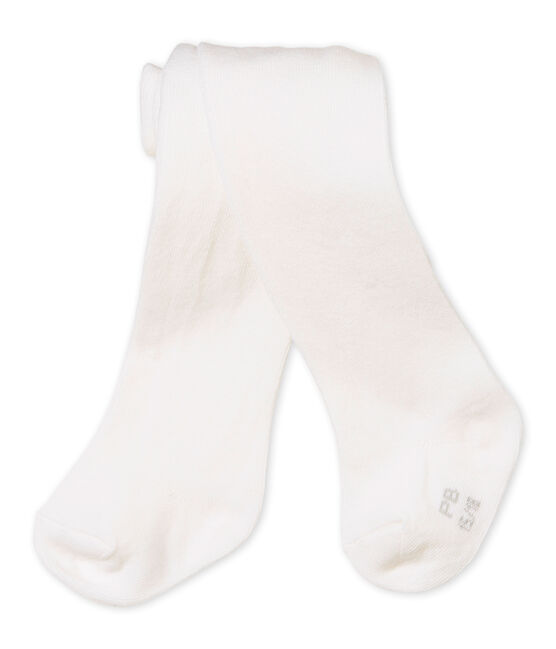 Collants bébé fille blanc LAIT