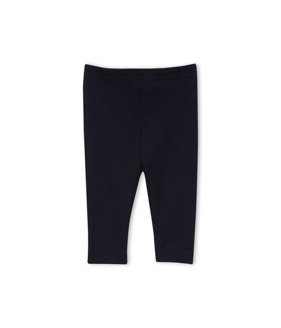 Legging bébé fille uni bleu Abysse