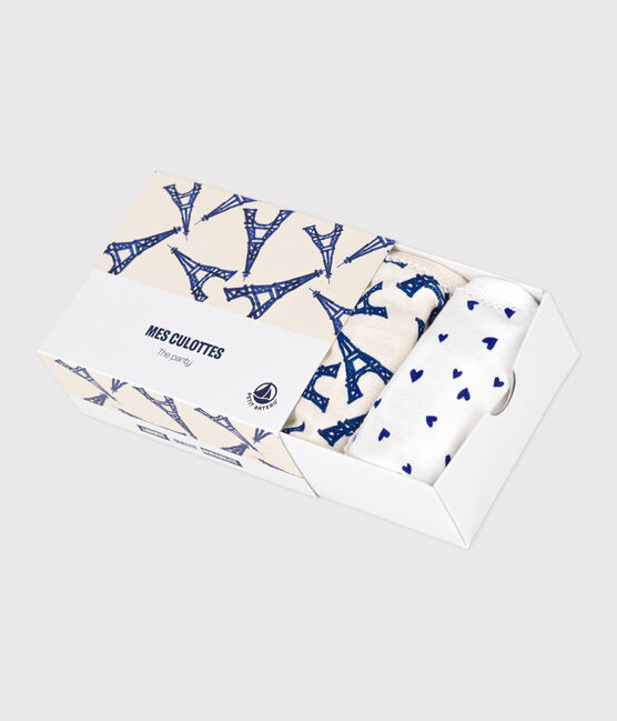 Lot de 3 culottes Paris en coton enfant variante 1