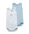 Set van 2 babybody's (effen/milleraies) zonder mouwen voor jongens set .