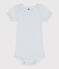 Body manches courtes en coton imprimé bébé GOMME/ MARSHMALLOW