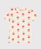 Tee-shirt LE DROIT col rond en coton Femme blanc AVALANCHE/ MULTICO