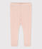 Katoenen opengewerkte legging voor baby's roze SALINE