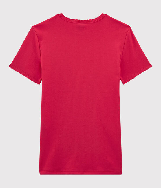 Iconisch katoenen T-shirt met ronde hals voor Dames roze CRANBERRY