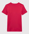 Iconisch katoenen T-shirt met ronde hals voor Dames roze CRANBERRY