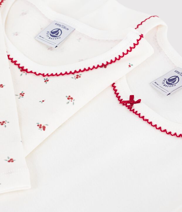 Lot de tee-shirts enfant en coton manches longues imprim&eacute; multicouleur