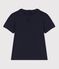 T-shirt met korte mouwen in biokatoen voor meisjes blauw SMOKING