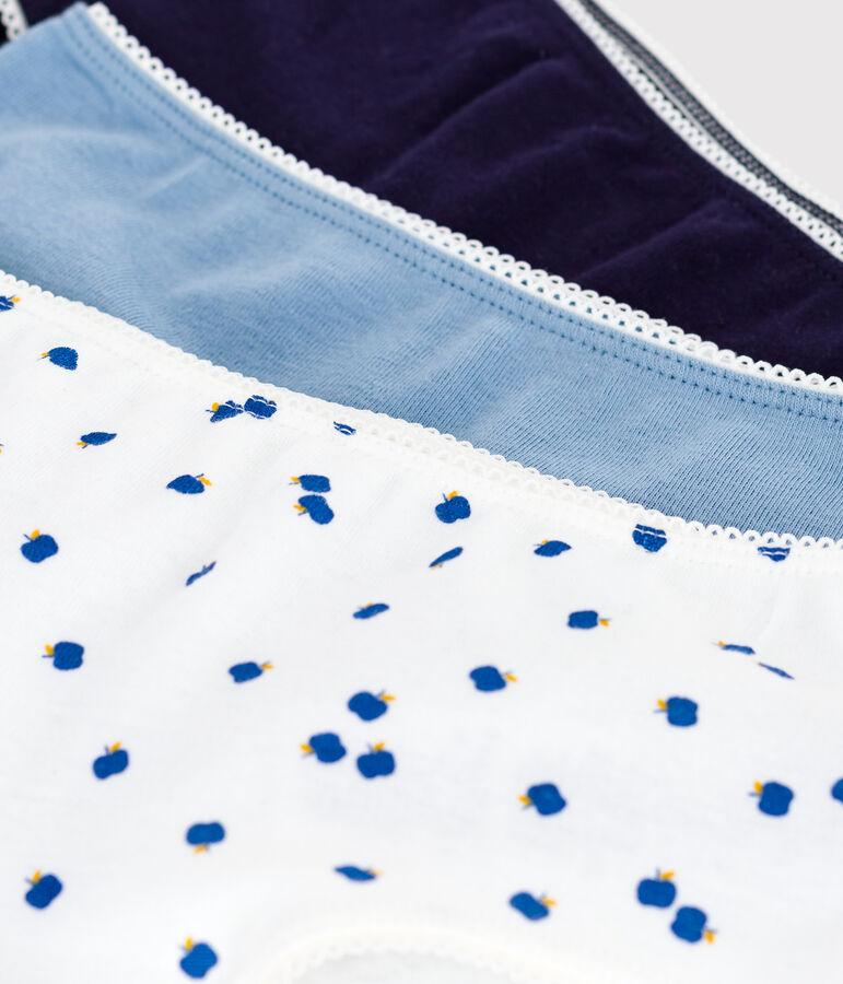 Setje met katoenen hipsters met appeltjesprint voor kinderen multicouleur