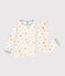 Kinderpyjama van velours met sterrenprint wit MARSHMALLOW/wit MULTICO