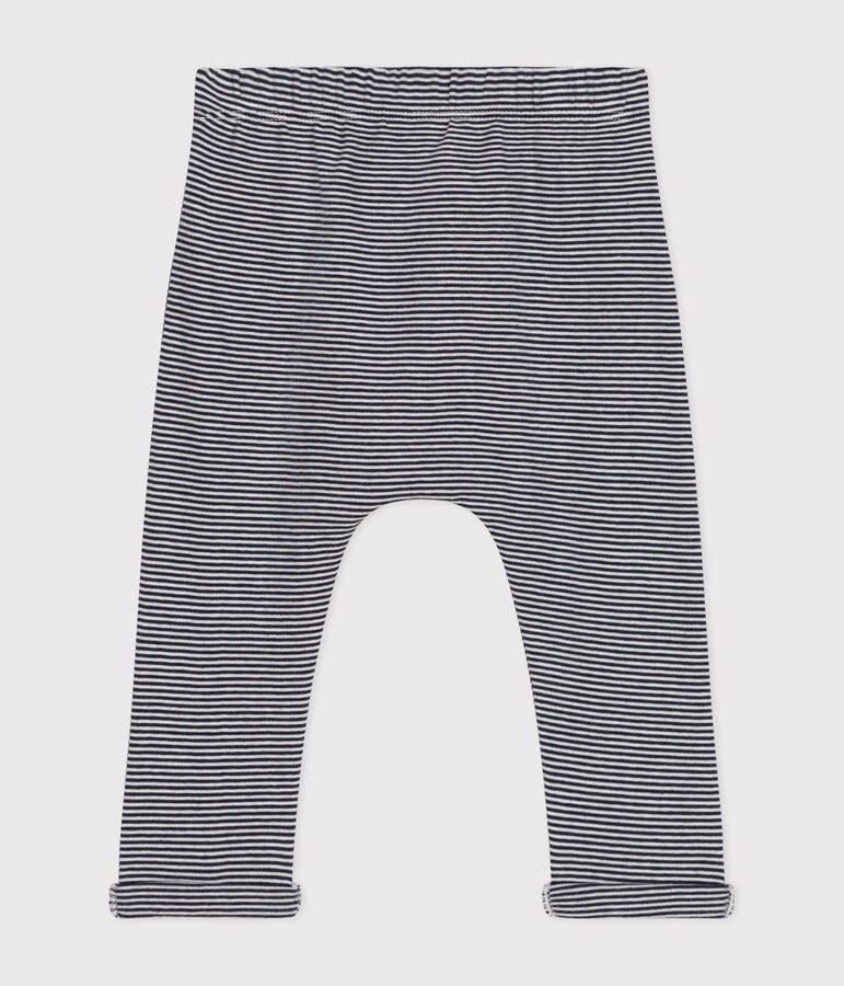 Babybroek van biologisch katoen blauw SMOKING/wit MARSHMALLOW