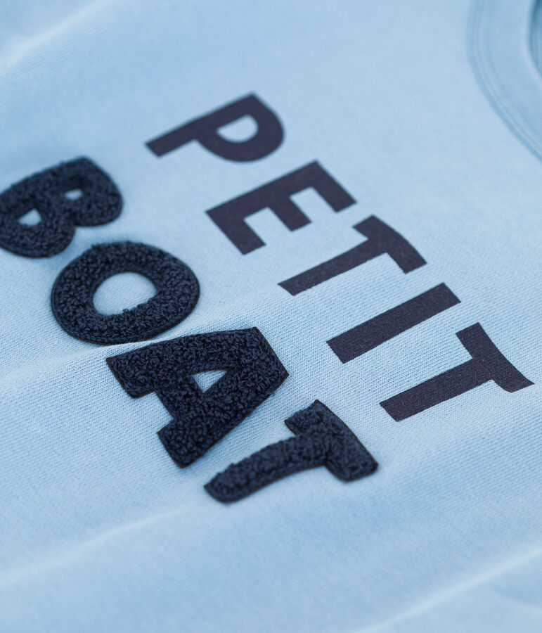 Sweatshirt imprim&eacute; en molleton enfant fille / gar&ccedil;on bleu