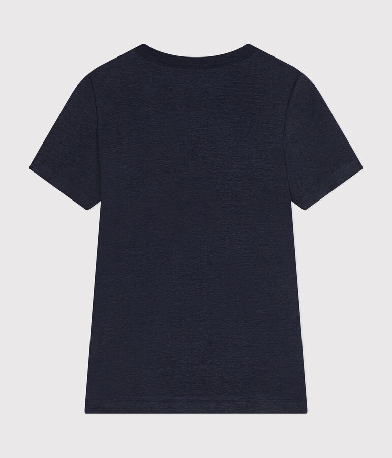 Tee-shirt en lin femme bleu