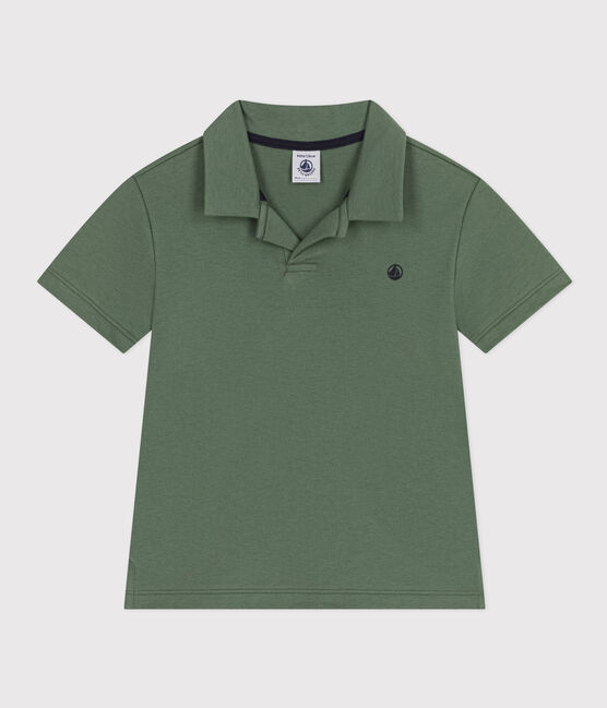 Polo manches courtes en coton enfant garçon vert CROCO
