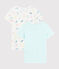 Set van 2 T-shirts voor meisjes met kleurrijke katten en korte mouwen variante 1