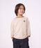 Tee-shirt enfant manches longues &agrave; rayures beige/&eacute;cru/beige