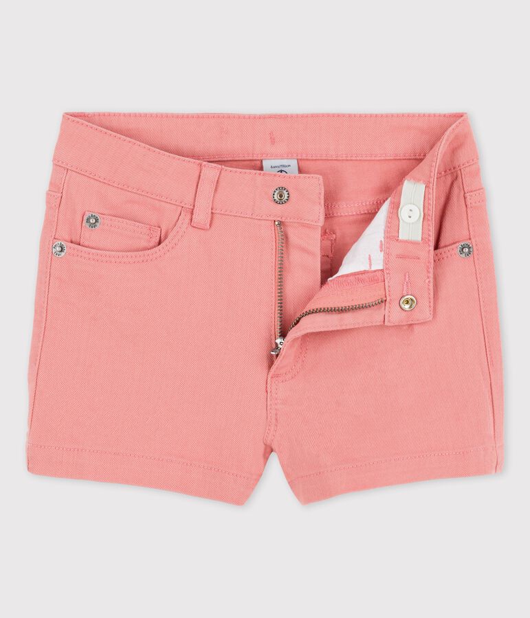 Short en denim enfant fille rose PAPAYE