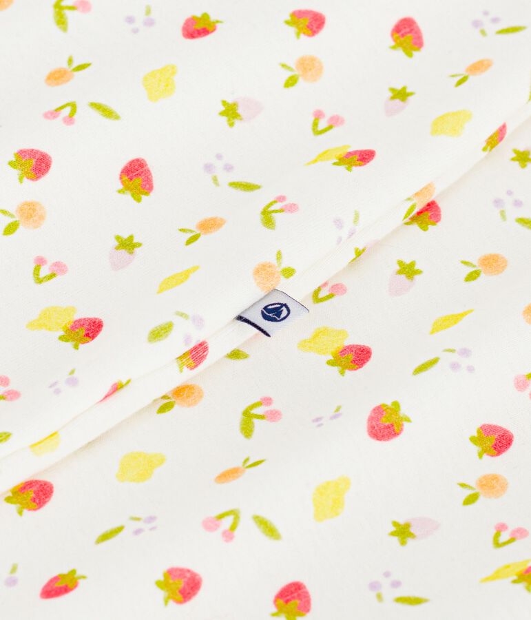 Gigoteuse b&eacute;b&eacute; en coton imprim&eacute; petits fruits TOG 0,5 blanc MARSHMALLOW/blanc MULTICO