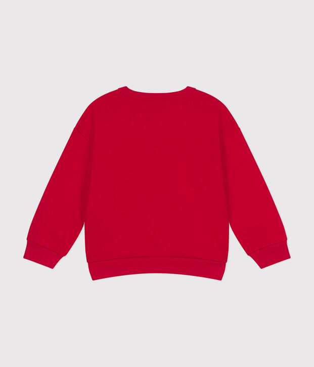Sweatshirt in fleece voor jongens rood