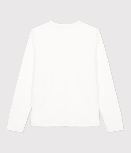 Tee-shirt LE DROIT col V en coton Femme blanc ECUME