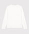 Tee-shirt LE DROIT col V en coton Femme blanc ECUME