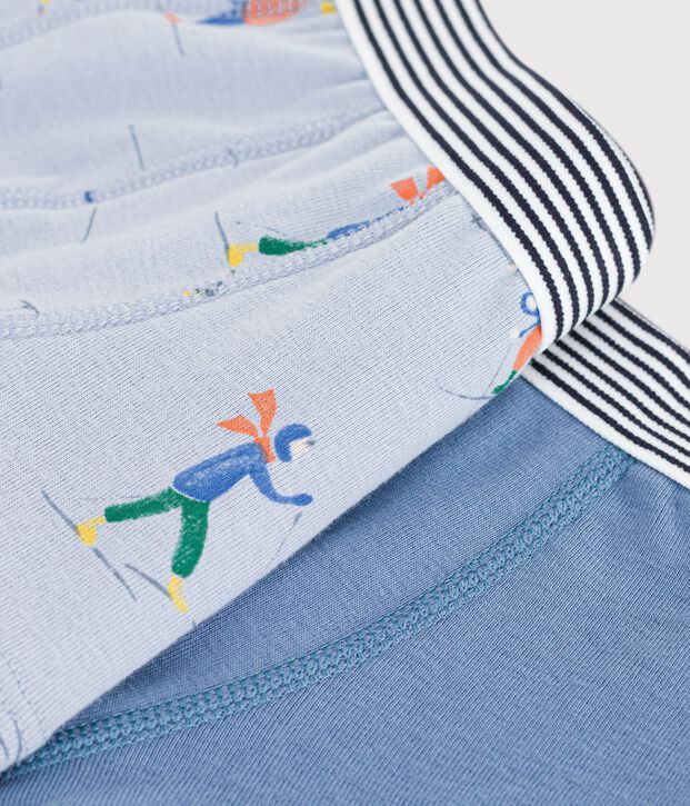 Lot de boxers enfant en coton imprim&eacute; skieurs multicouleur