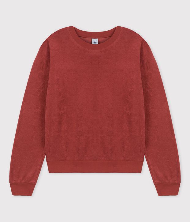 Katoenen sweatshirt voor dames bruin